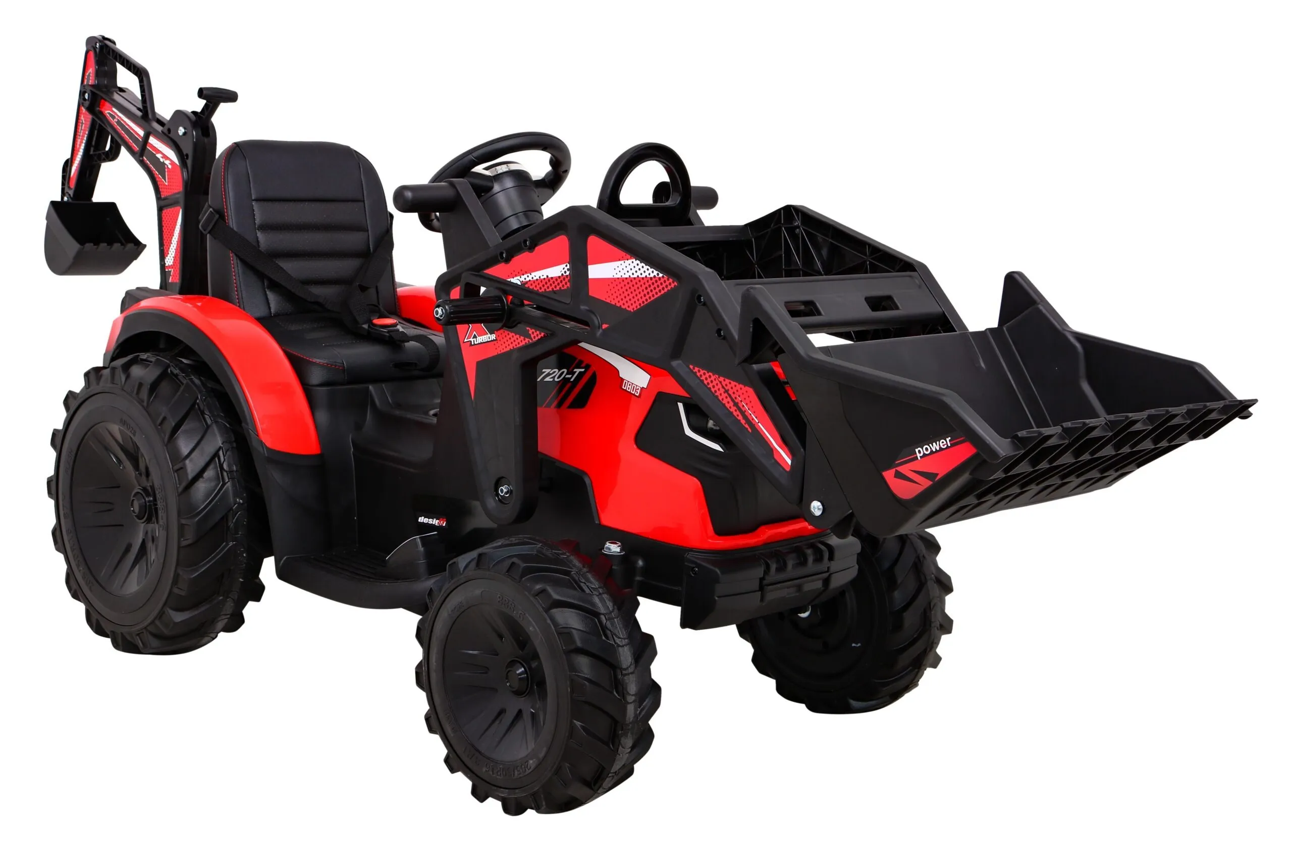 bager na akumulator s prikolicom 720-t 4x4- crveni - slika 3