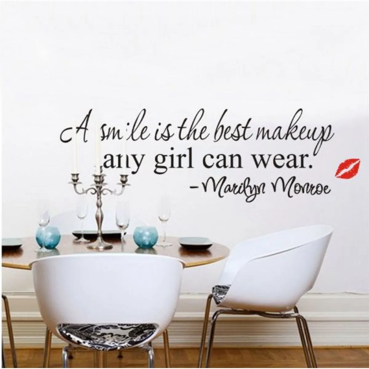 Dekorativna zidna naljepnica - A smile is the best makeup... - Zagreb