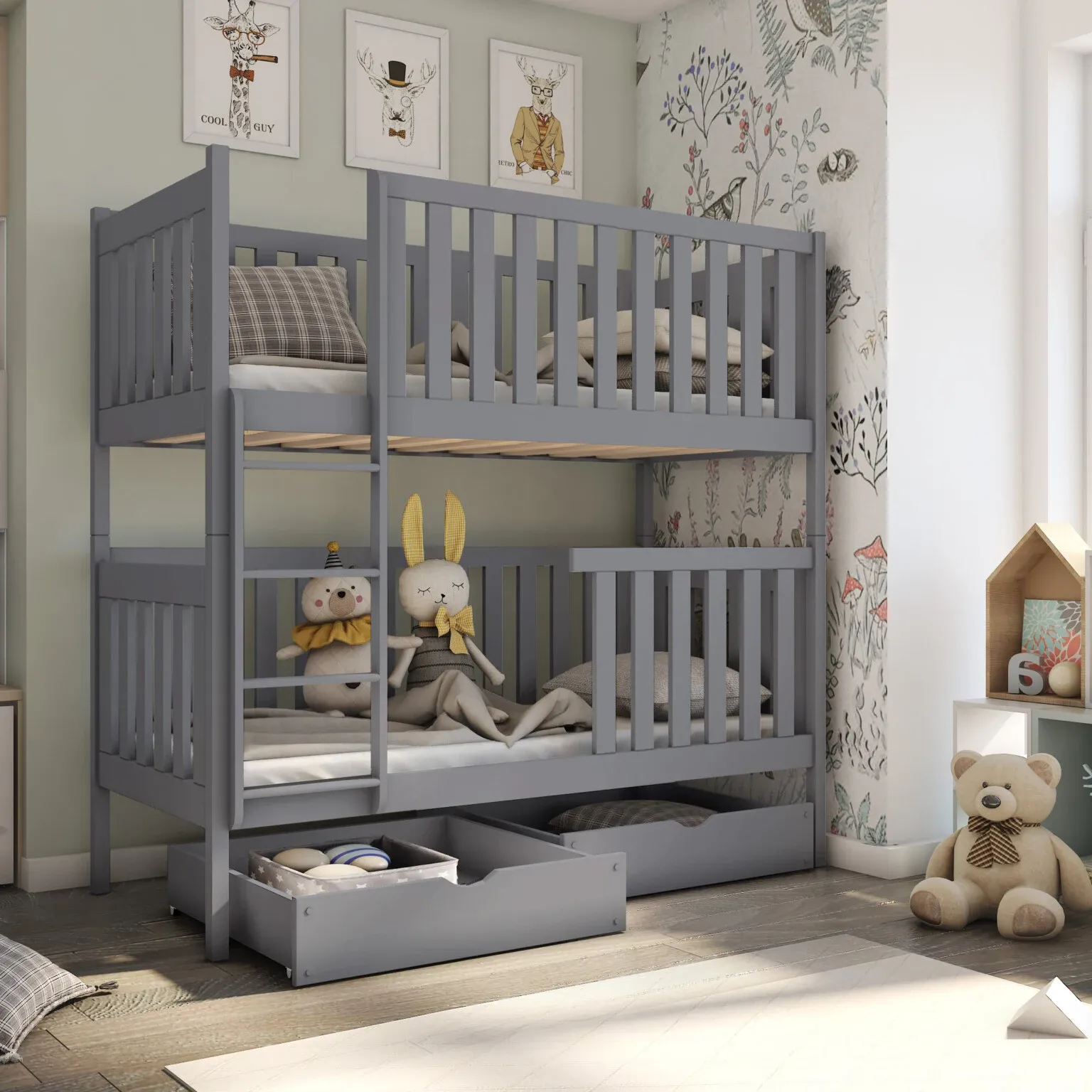 dječji krevet na kat dawid 160×80 – puno drvo - slika 9