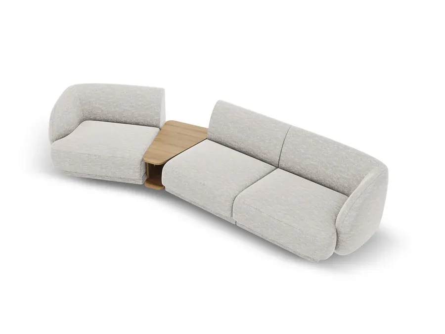 kutna garnitura miley 303x126cm, materijal: chenille - slika 2