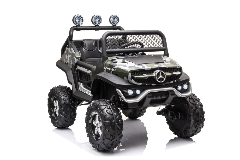 licencirani auto na akumulator mercedes unimog s - moro/army - slika 8