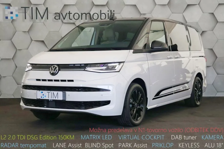 Volkswagen Multivan T7 L2 2.0TDI DSG Edition IQ Matrix VIRTUAL KAMERA - Ljubljana