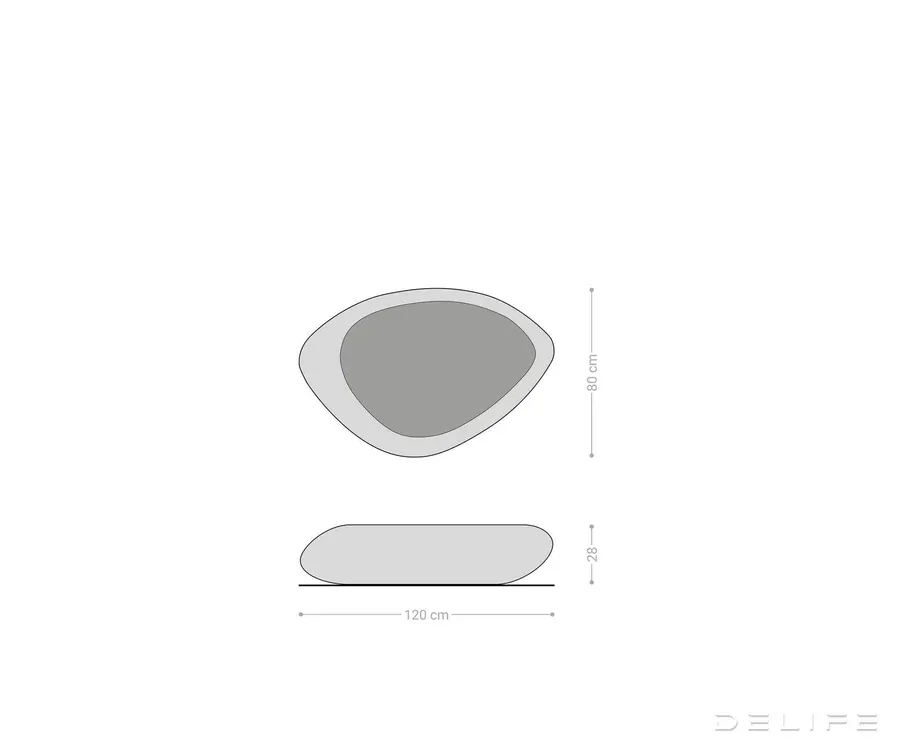 klub stolić sagana 120x80cm, materijal: reljefno staklo - slika 7