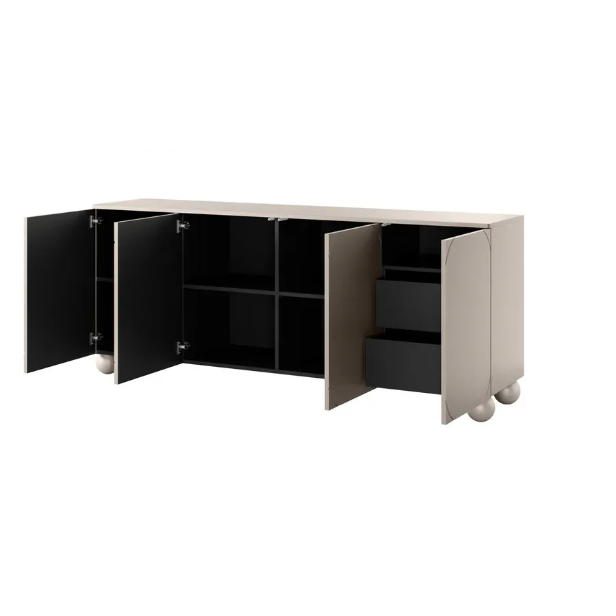 komoda sonatia 200cm, 4 vrata i 2 ladice, materijal: mdf - slika 2