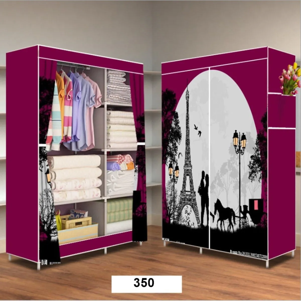 sklopivi ormar sa printom 170x105 cm vodootporan - slika 23