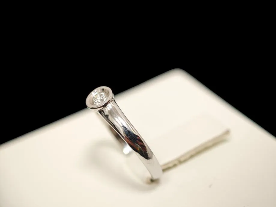 zlatni prsten s dijamantom - 0,07ct - 2,20g 14k / r1, rate !! - slika 3