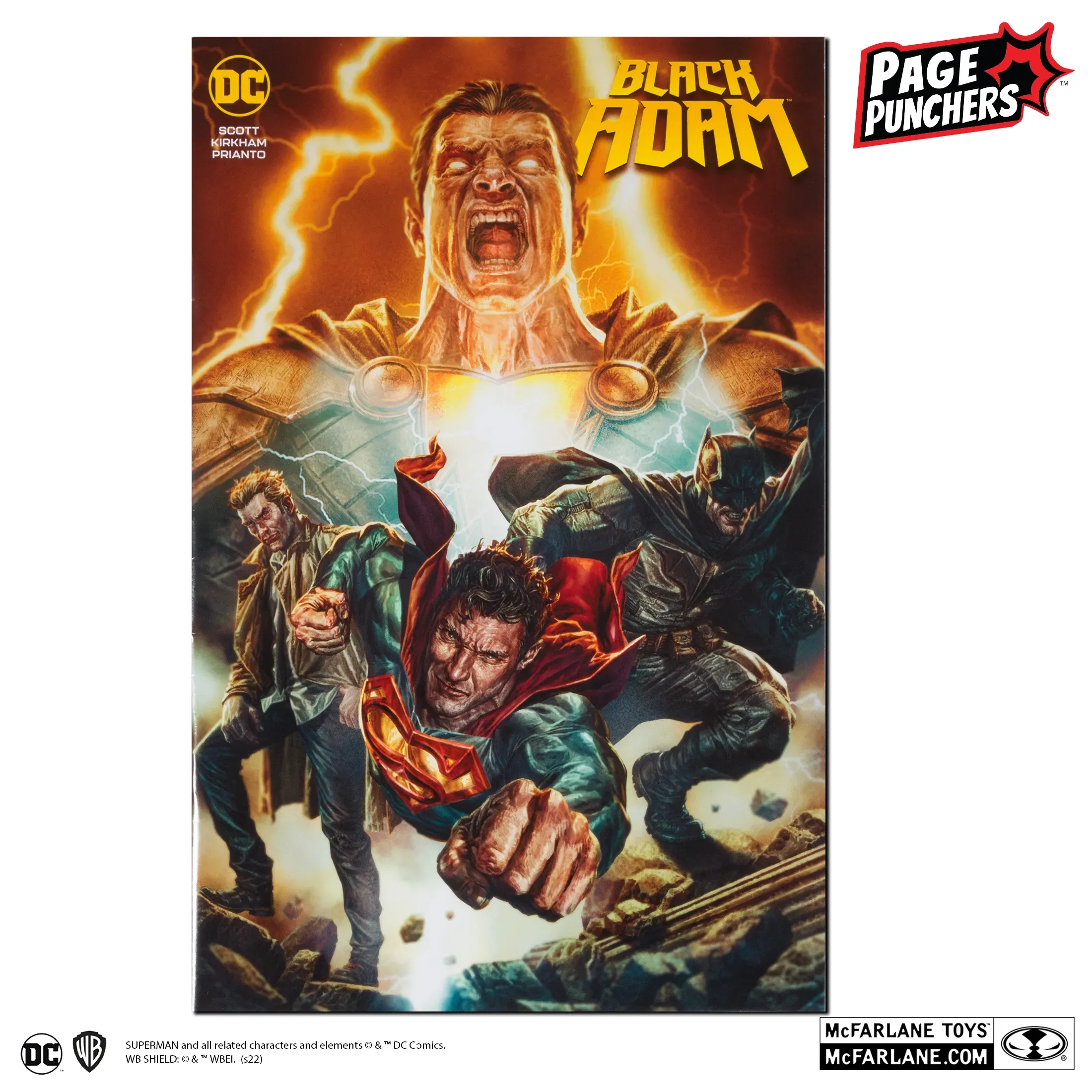 dc comics black adam strip + superman figura, 17cm - slika 4