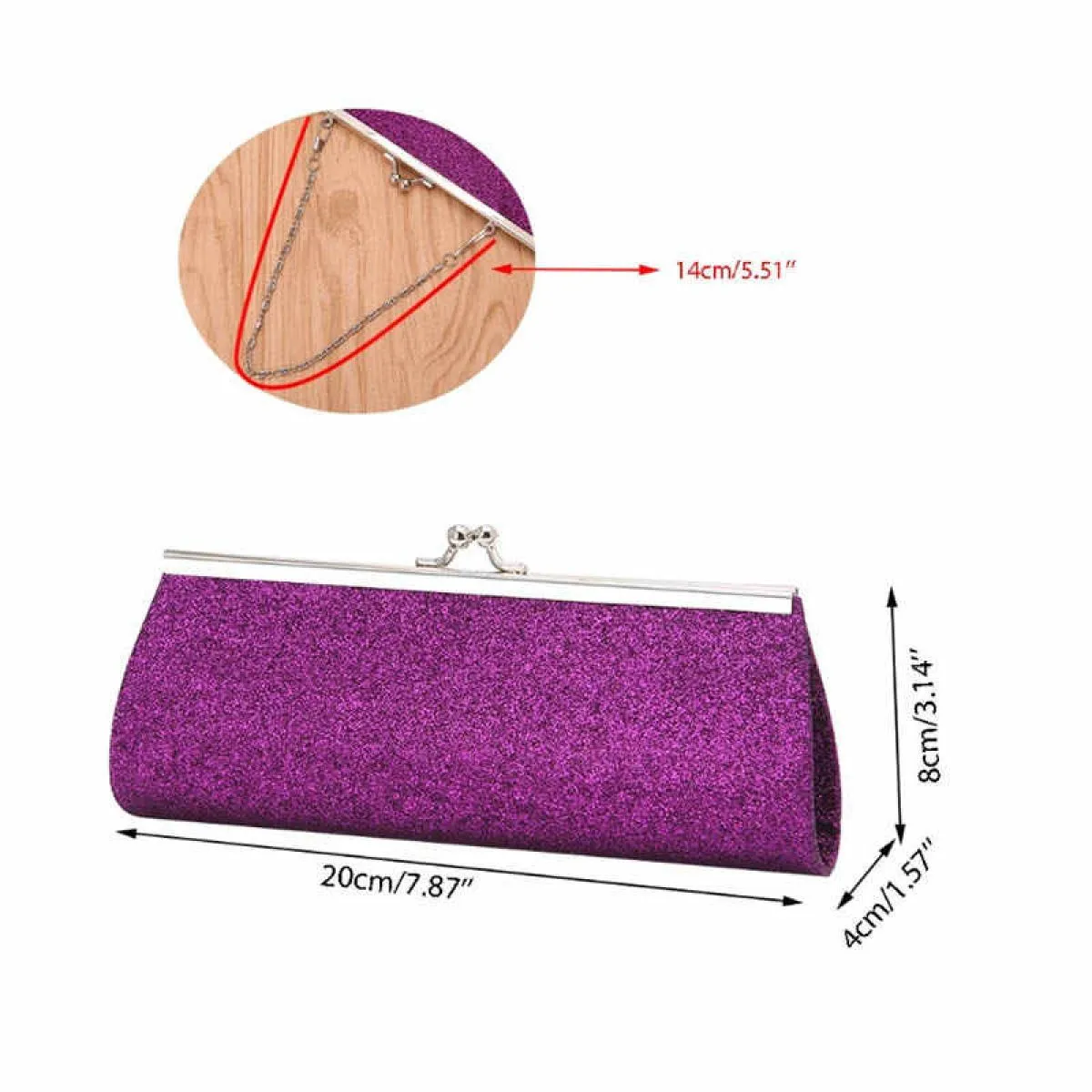 svečana clutch torbica - slika 6