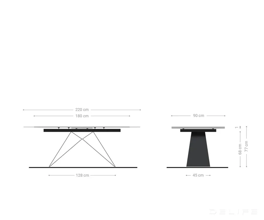 produljivi stol edge 180/220x100cm, materijal: keramika - slika 4