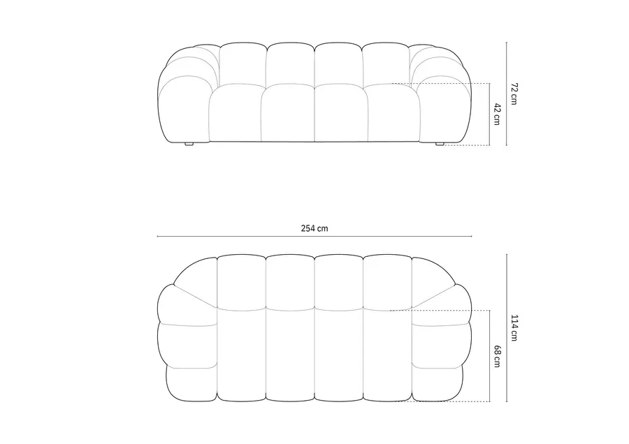 sofa diana 254x114cm, materijal: 3d tkanina - slika 7