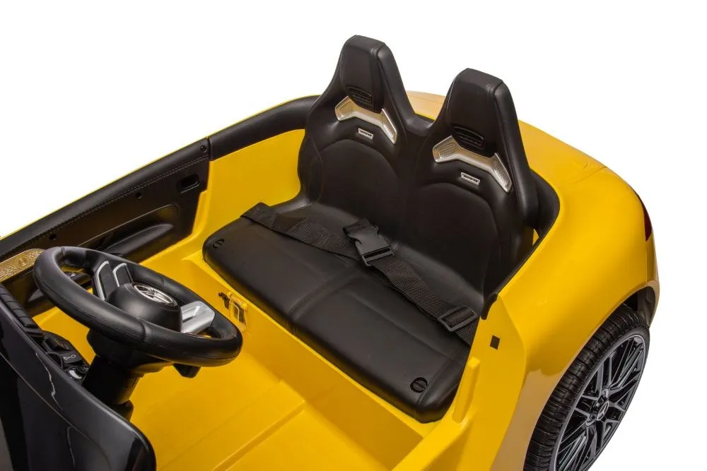 licencirani auto na akumulator mercedes amg sl63 - žuti/lakirani - slika 9