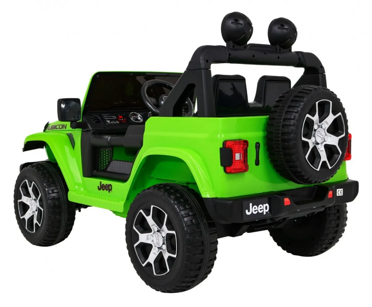 licencirani auto na akumulator jeep wrangler rubicon 4x4 - zeleni - slika 5