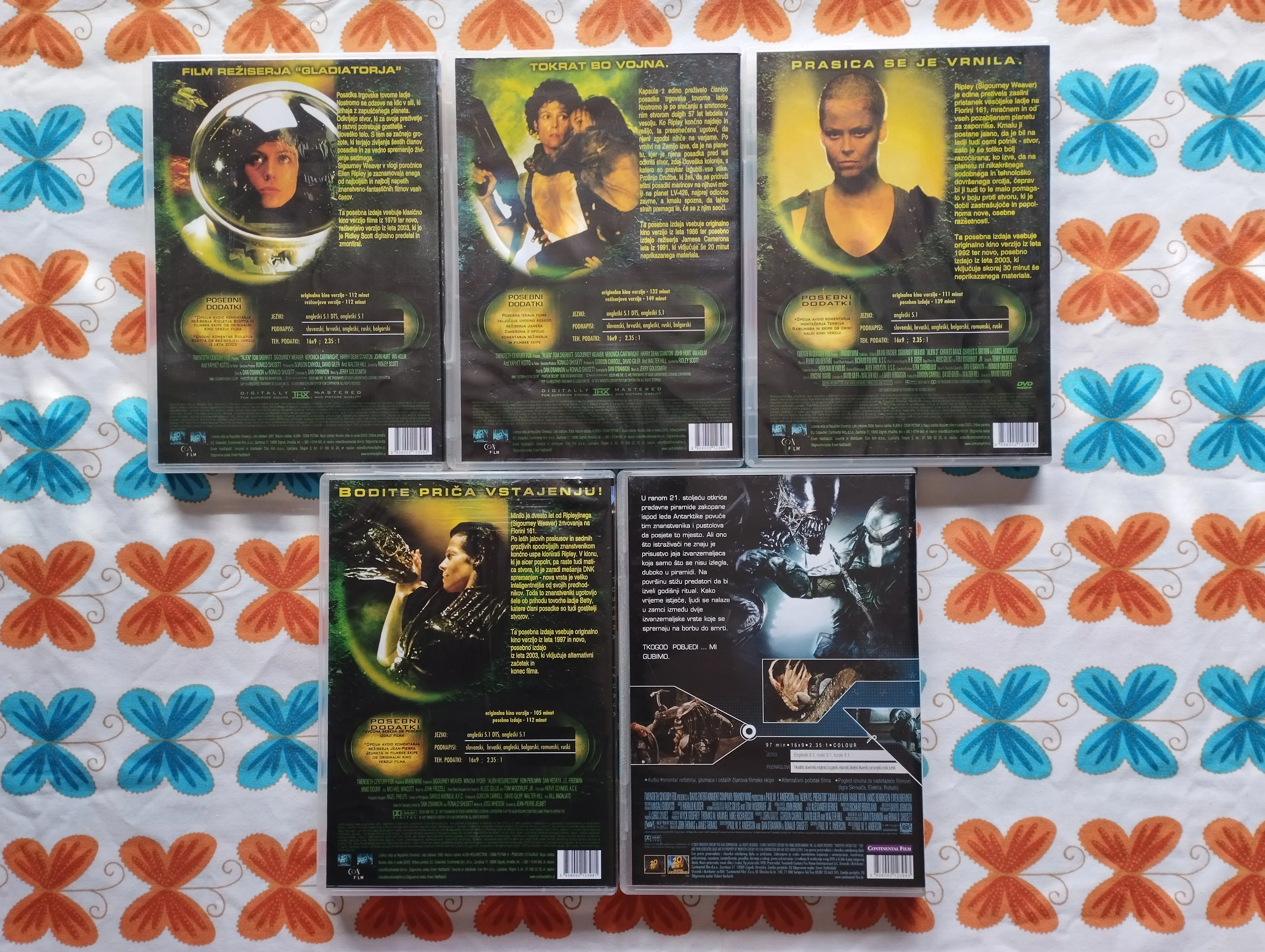 alien, osmi putnik 1,2,3,4 + alien vs. predrator 5dvda lot - slika 3