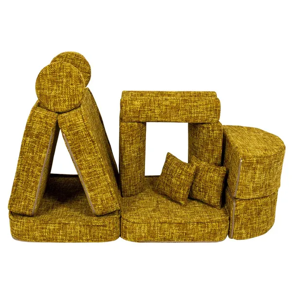 srednja modularna sofa za djecu - tangle honey mustard plus - slika 3