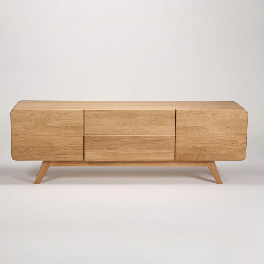 tv komoda luba 180x40.3cm, materijal: puno drvo hrast - slika 2