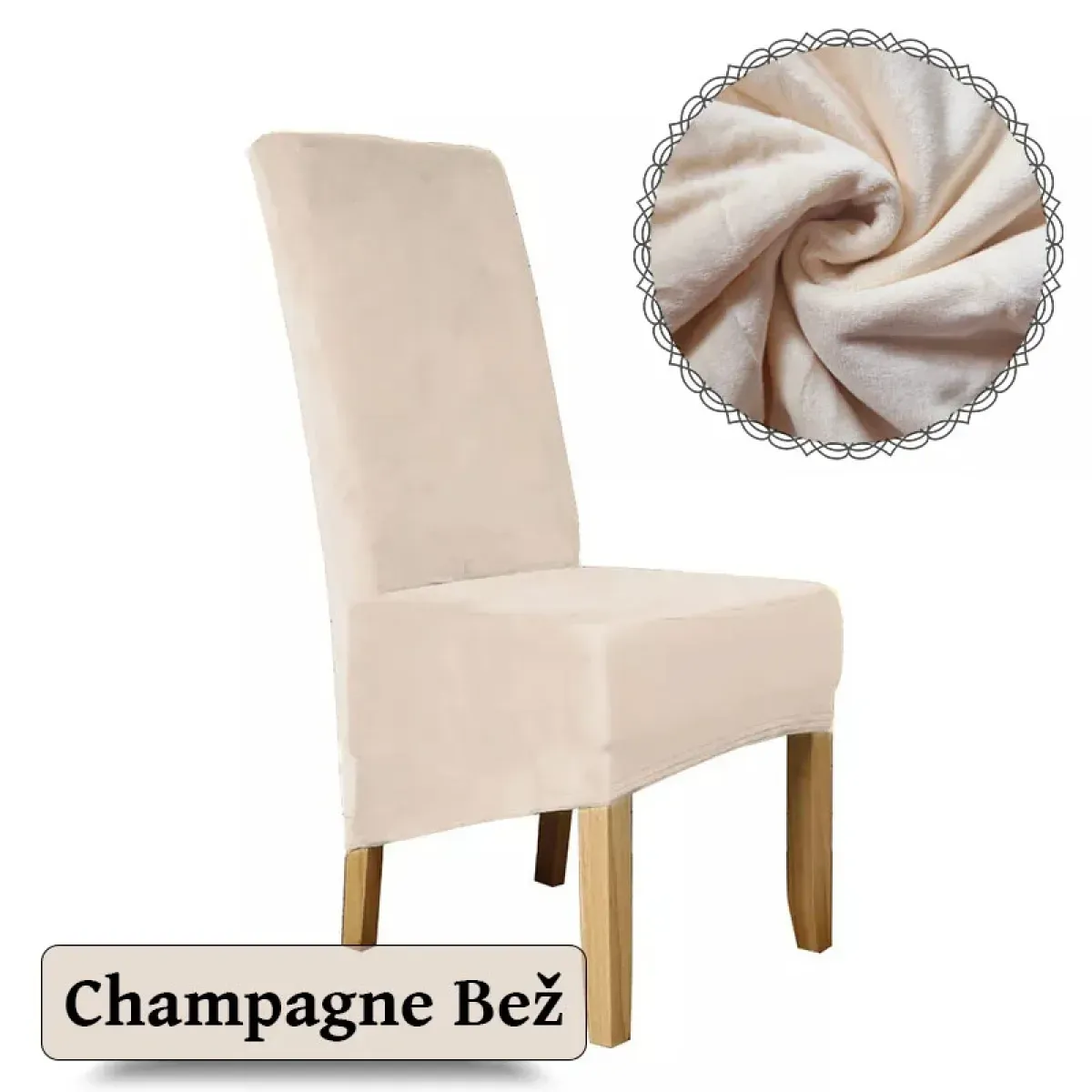 elegance - plišane navlake za stolice dugog naslona - premium dizajn - slika 4