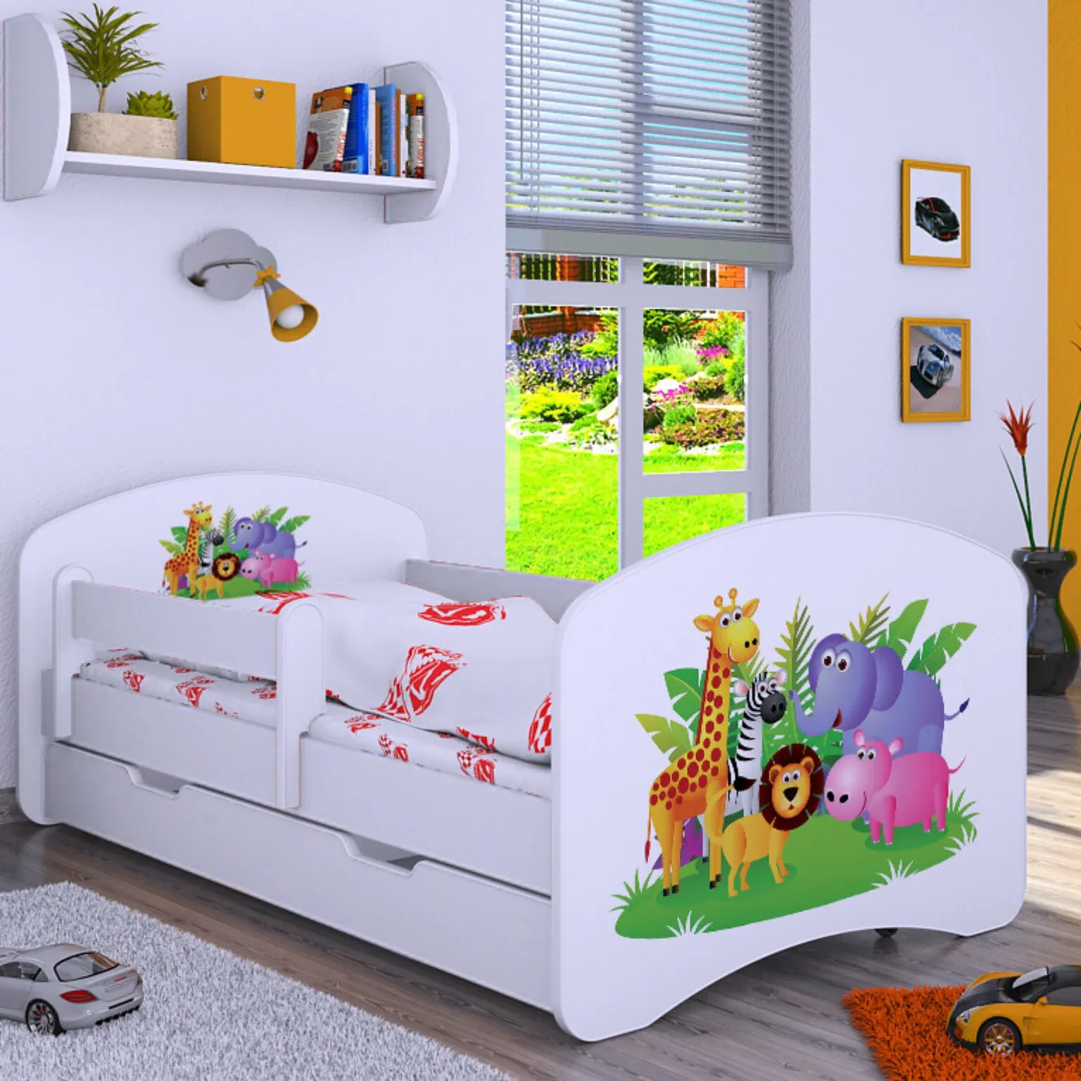 Drveni dječji krevet Happy safari s ladicom – 160*80 - Nedeljanec, Vidovec