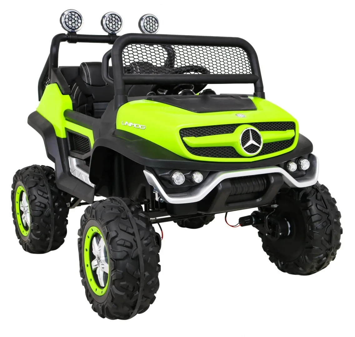licencirani auto na akumultor mercedes benz unimog s - zeleni - slika 9