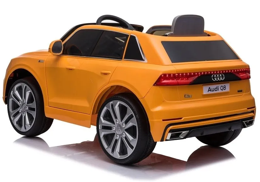 licencirani auto na akumulator audi q8 – žuti/lakirani - slika 4