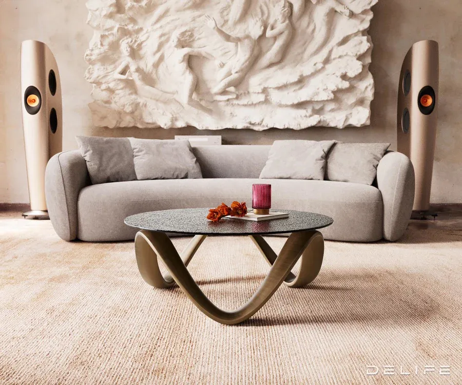 klub stolić tanju 90x90cm, materijal: reljefno staklo - slika 6