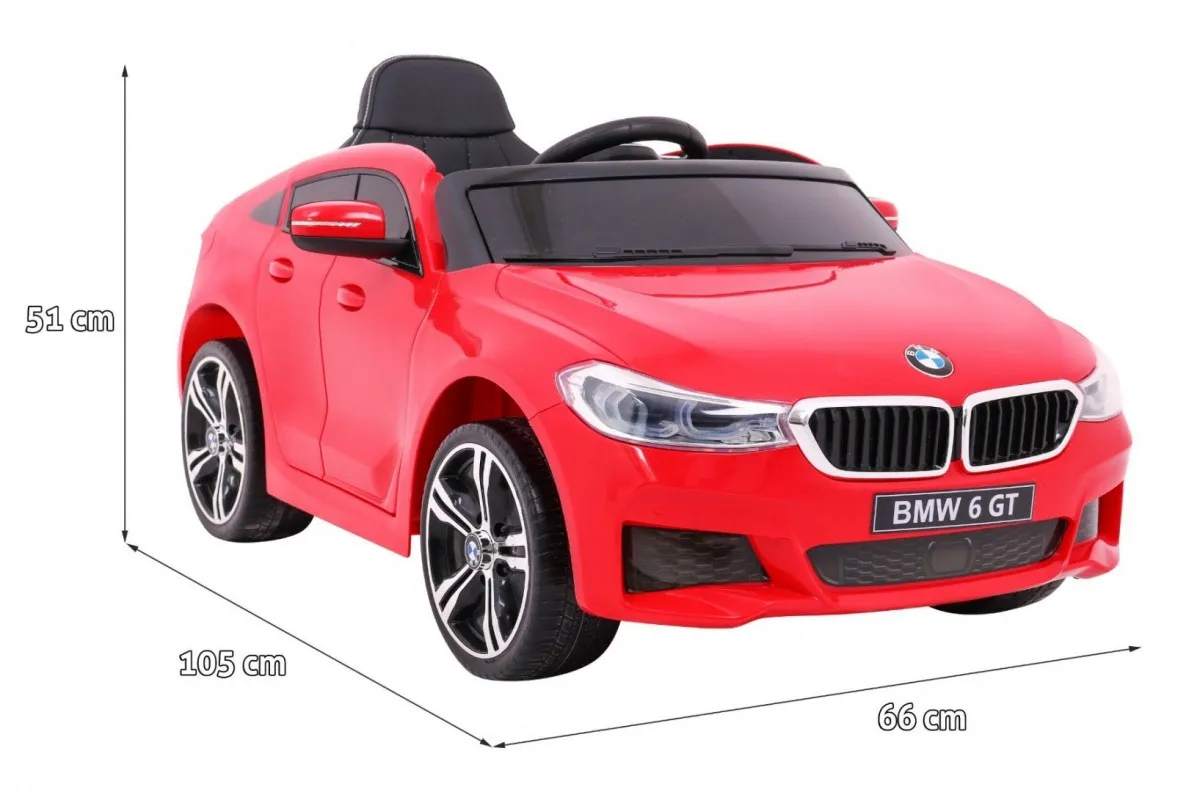 licencirani auto na akumulator bmw 6 gt -crveni - slika 2