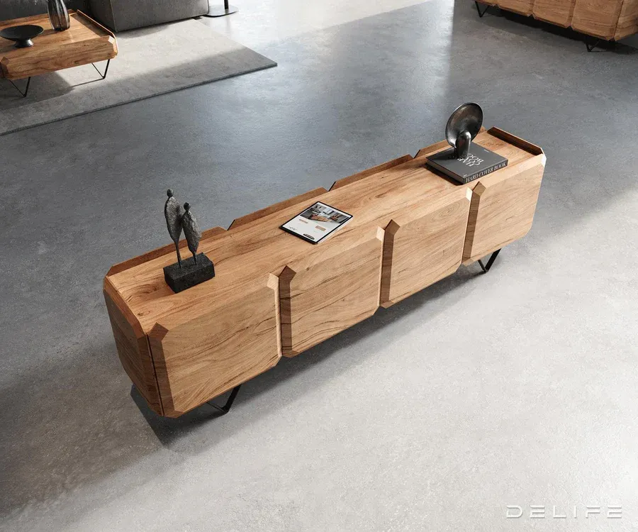 komoda kiano 200x40cm, materijal: bagrem - slika 3