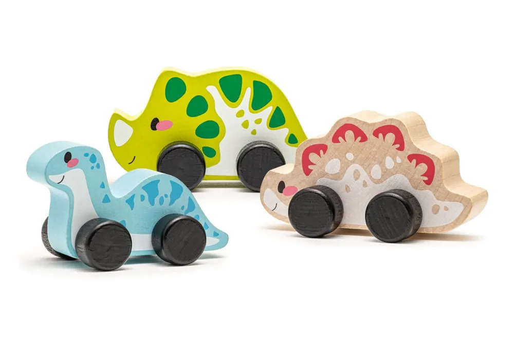 tri drvena vesela dinosaura set 15597 - slika 2