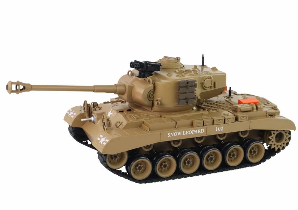 rc tank 1:18 cannon smoke shield sounds light brown - slika 4