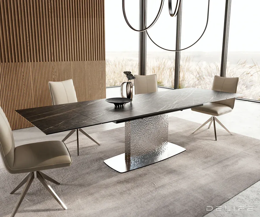 produljivi stol edge 200/300x100, materijal: keramika laminam noir - slika 7
