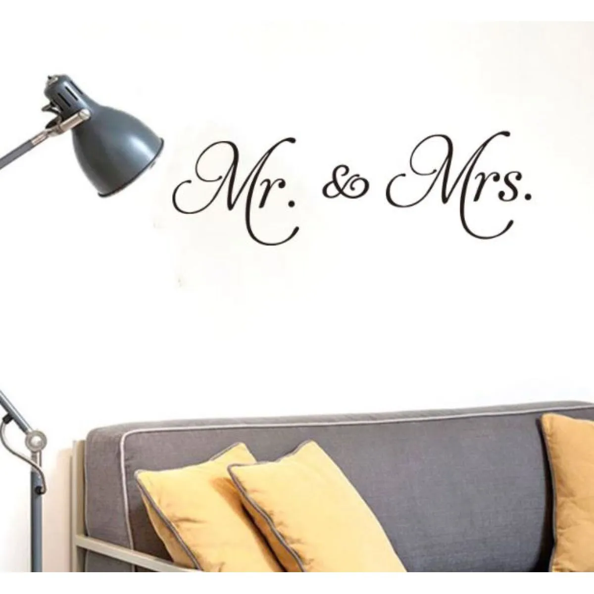 zidna naljepnica mr and mrs 90x30cm - slika 3