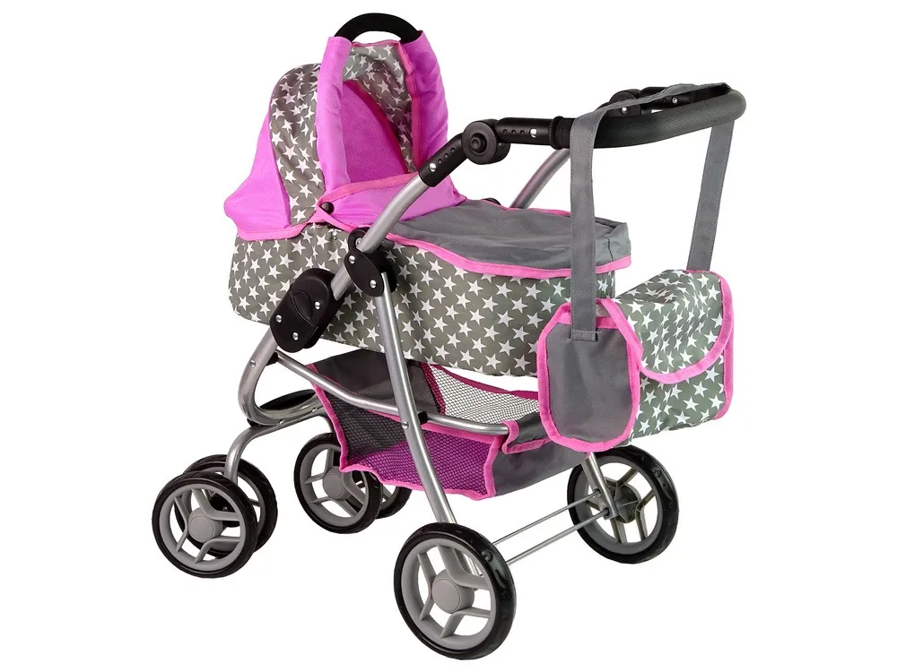kolica za lutke carrycot bag - siva - slika 9