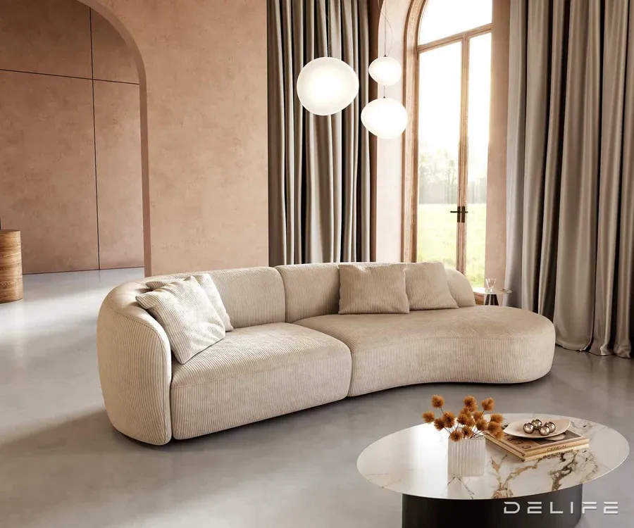Sofa Mairi 322x155cm, Materijal: Rebrasta tkanina - Čakovec