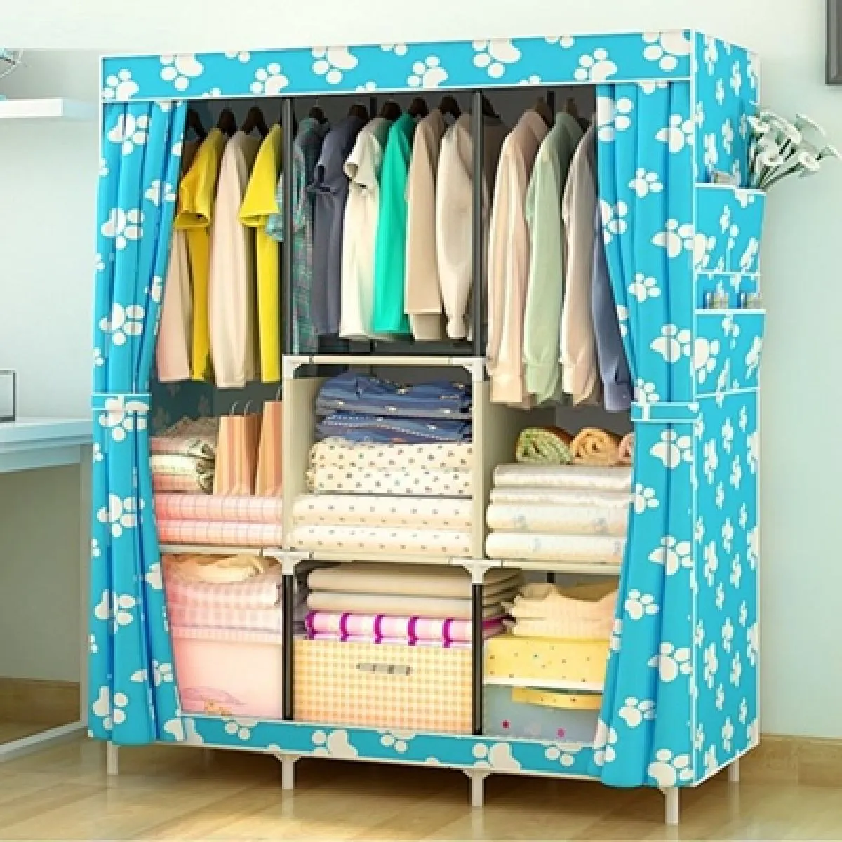 sklopivi ormar sa printom 158x106 cm vodootporan - sweet home - slika 4