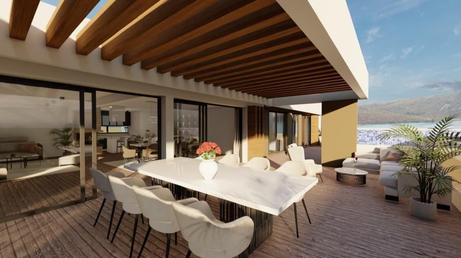 primošten – lux penthouse (s7), p=263,27m2, krovni bazen, pogled - slika 4