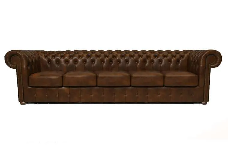Chesterfield Garnitura Class Leather | 5-sjedišta | Cloudy Brown Light - Ježdovec, Zagreb