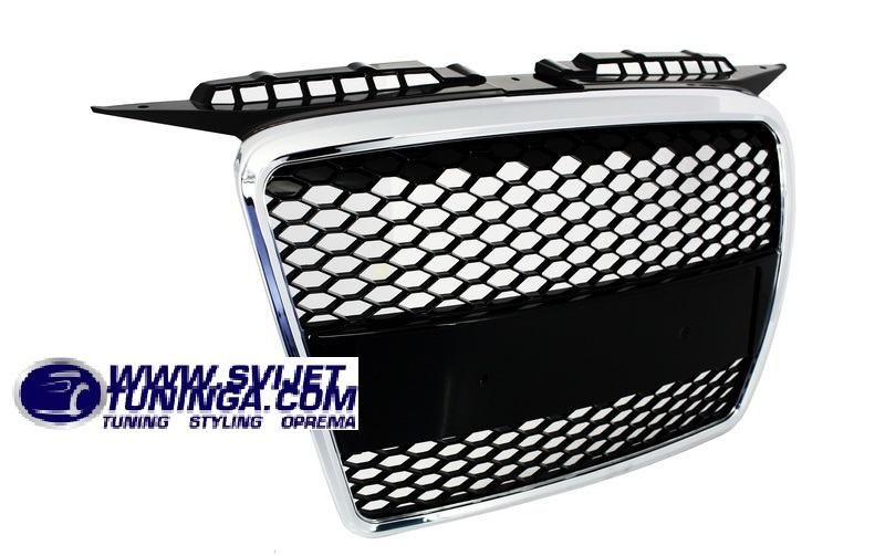 maska za audi a3-8p- 2004-2007 - rs - izgled - crna - crna/krom - slika 2