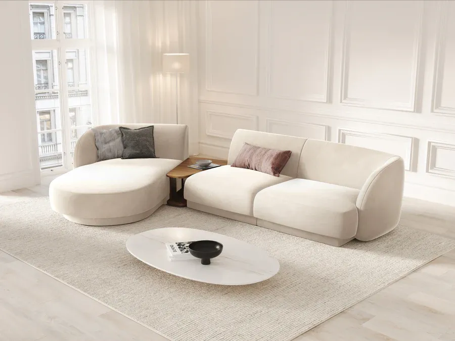 kutna garnitura miley 303x178cm, materijal: baršun - slika 6