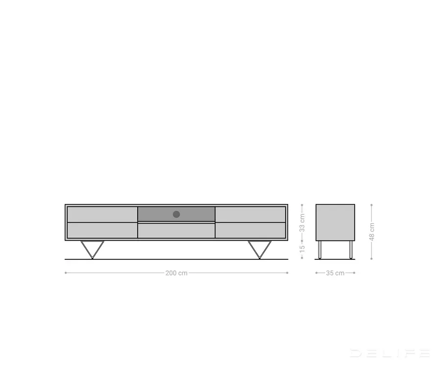 komoda eloi 200x33cm, materijal: bagrem - slika 20