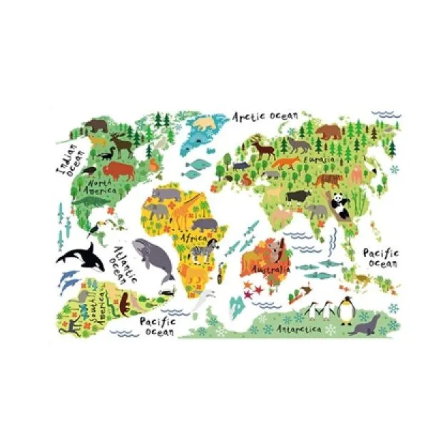 dječja zidna naljepnica - animal world (svijet životinja) 60*90cm - slika 4