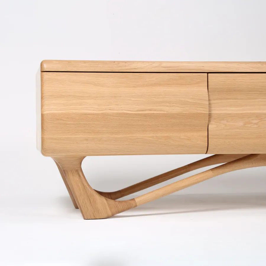 tv komoda antoni 160x45cm, materijal: puno drvo hrast - slika 8