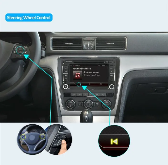 vw passat b7 android 10 gps usb navigacija multimedija original - slika 2