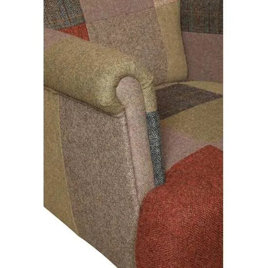 chesterfield harris tweed bouvardia patchwork harlequin fotelja - slika 2