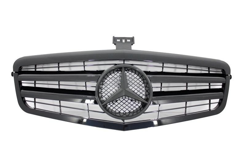 maska za mercedes benz e klasa w212- crna - mat - sjaj- amg dizajn - slika 2
