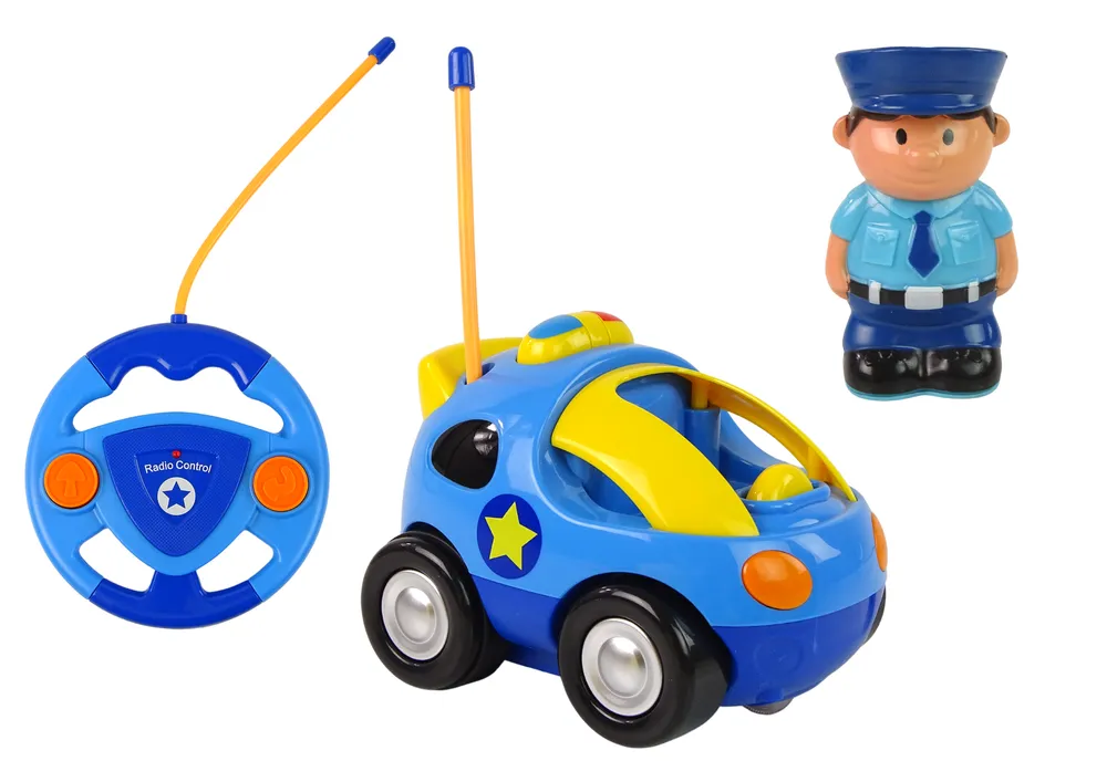remote control car for toddlers police + policeman + remote control - slika 2