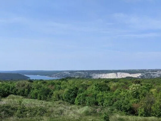 Labin, Zemljište s građevinskom dozvolom, pogled na more 527 m2