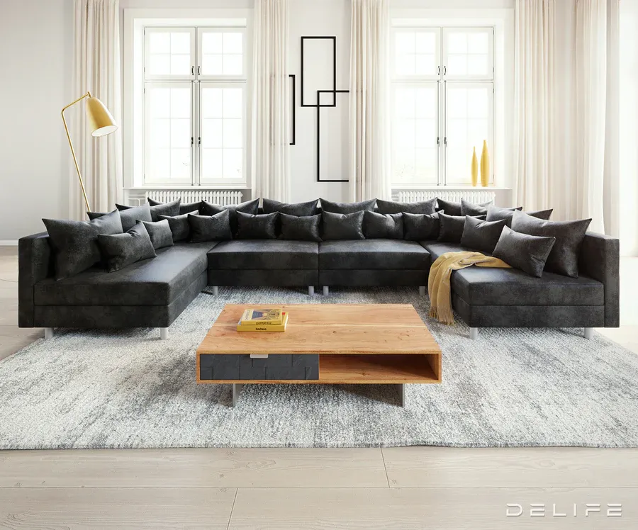 kutna garnitura clovis xl 400x185cm, materijal: mikrovelur - slika 2