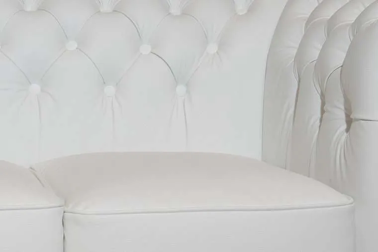 chesterfield garnitura first class leather | 6-sjedišta | white - slika 2