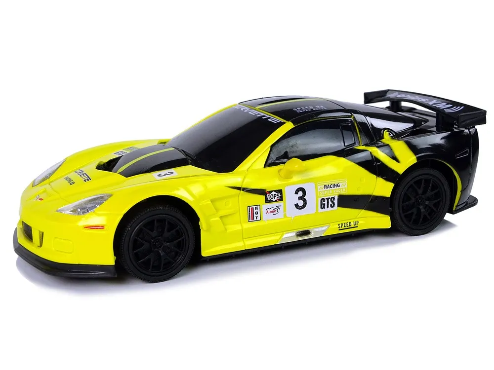 auto na daljinsko upravljanje 1:24 corvette c6.r - žuti - slika 5
