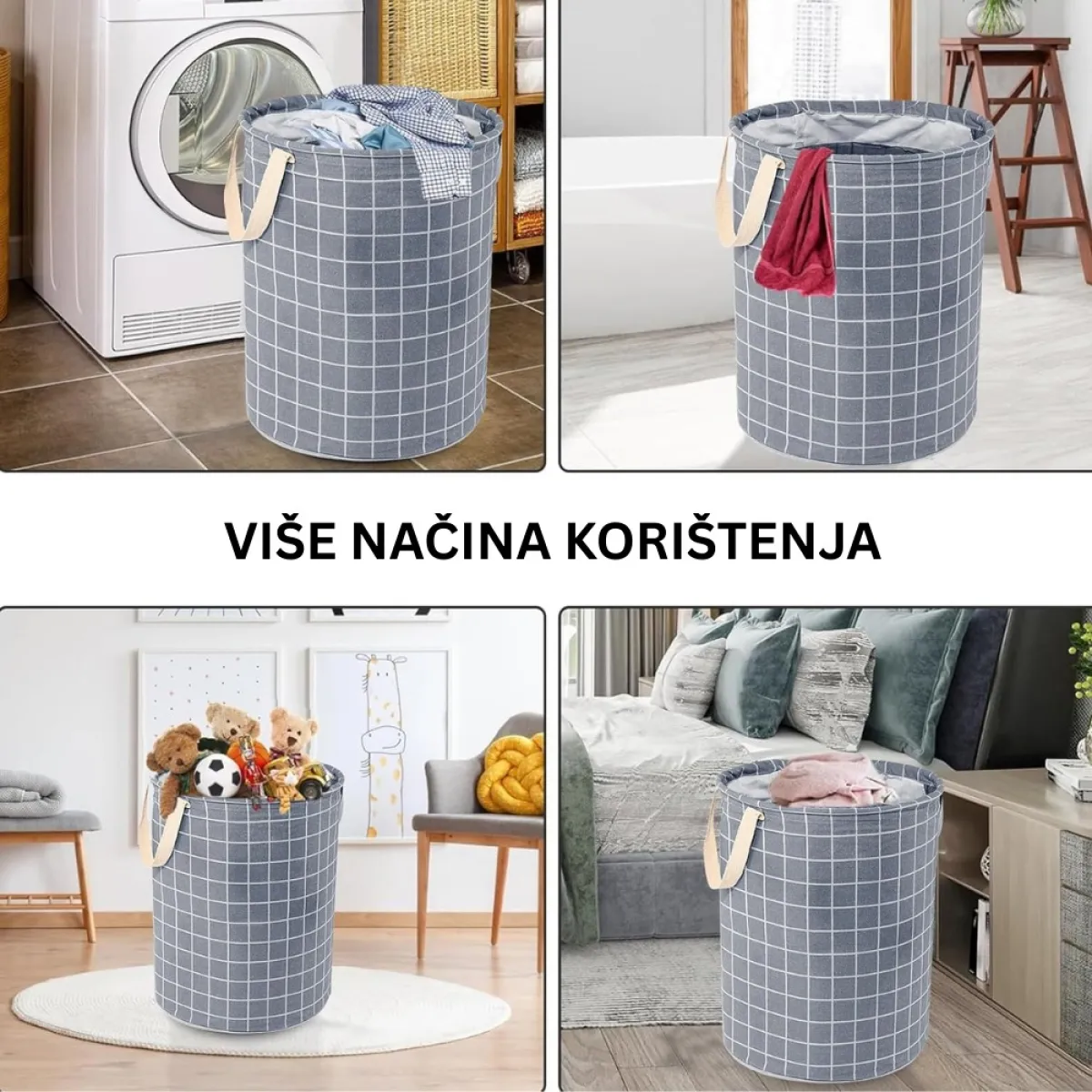 košara za rublje od pamuka i lana - slika 17