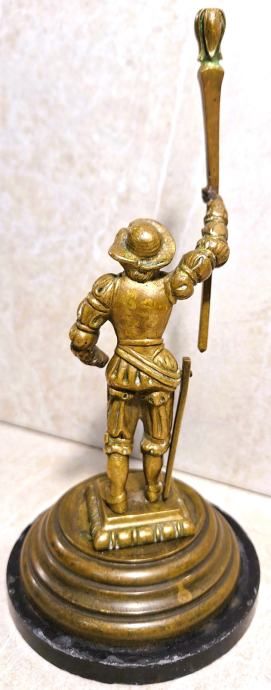 antique skulptura u bronci na postolju 2 - slika 3